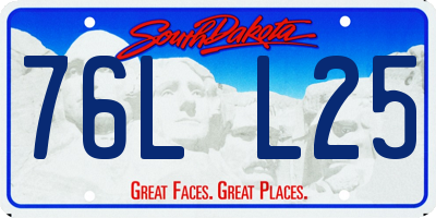 SD license plate 76LL25