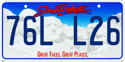 SD license plate 76LL26