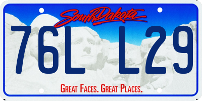 SD license plate 76LL29