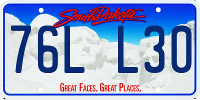SD license plate 76LL30