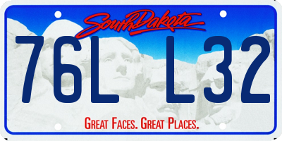 SD license plate 76LL32