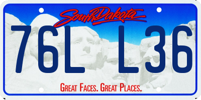 SD license plate 76LL36