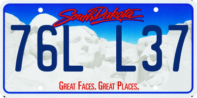 SD license plate 76LL37