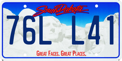 SD license plate 76LL41