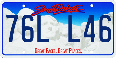 SD license plate 76LL46