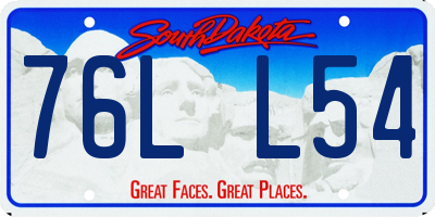 SD license plate 76LL54