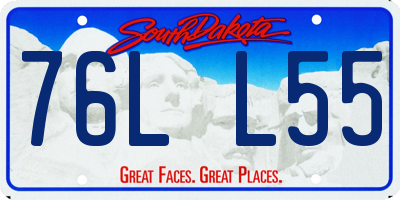 SD license plate 76LL55