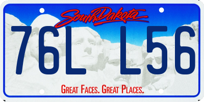 SD license plate 76LL56
