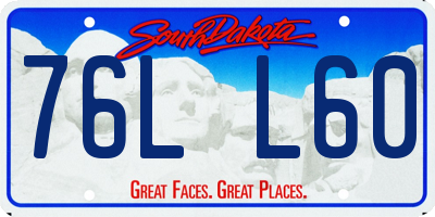 SD license plate 76LL60