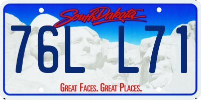 SD license plate 76LL71