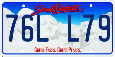 SD license plate 76LL79