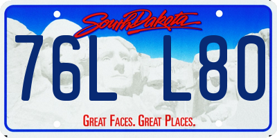 SD license plate 76LL80