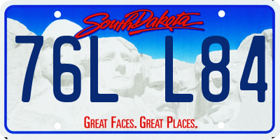 SD license plate 76LL84