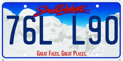 SD license plate 76LL90