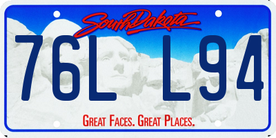 SD license plate 76LL94