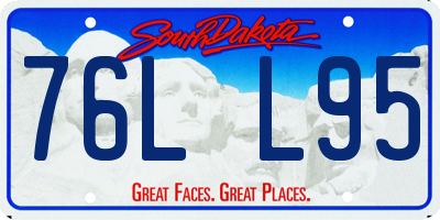 SD license plate 76LL95