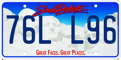 SD license plate 76LL96