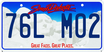 SD license plate 76LM02