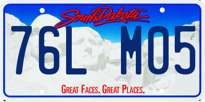 SD license plate 76LM05