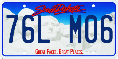 SD license plate 76LM06