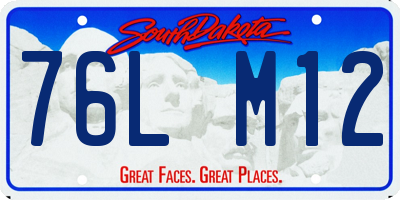 SD license plate 76LM12