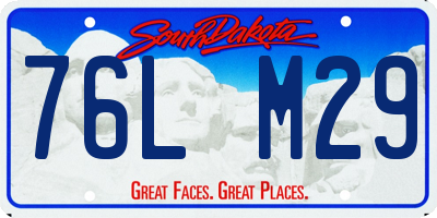 SD license plate 76LM29