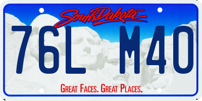 SD license plate 76LM40