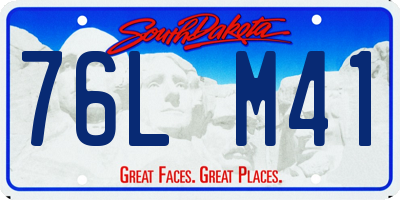 SD license plate 76LM41