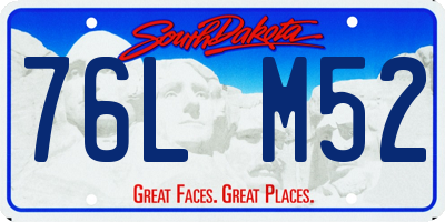 SD license plate 76LM52