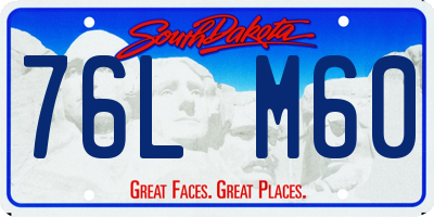 SD license plate 76LM60