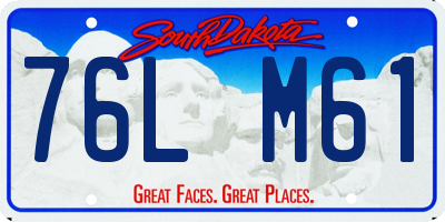 SD license plate 76LM61