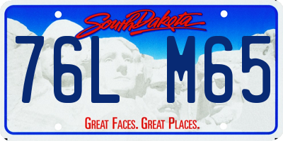 SD license plate 76LM65