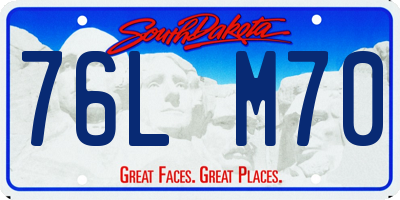 SD license plate 76LM70