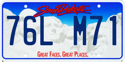 SD license plate 76LM71