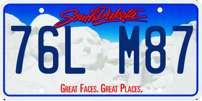 SD license plate 76LM87