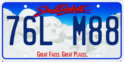 SD license plate 76LM88
