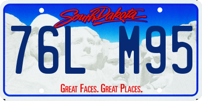 SD license plate 76LM95