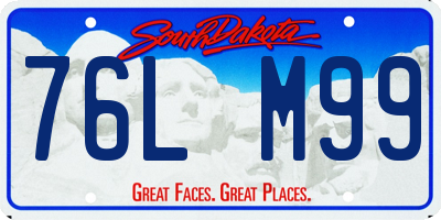 SD license plate 76LM99