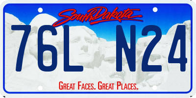 SD license plate 76LN24