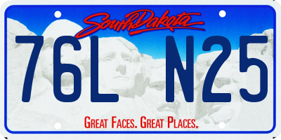 SD license plate 76LN25