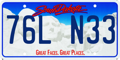SD license plate 76LN33