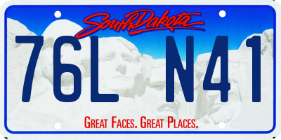 SD license plate 76LN41