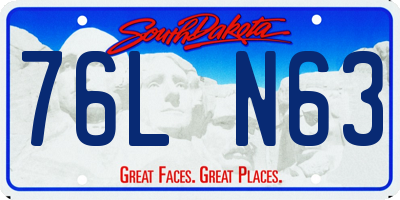 SD license plate 76LN63