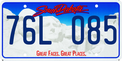 SD license plate 76LO85