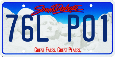 SD license plate 76LP01