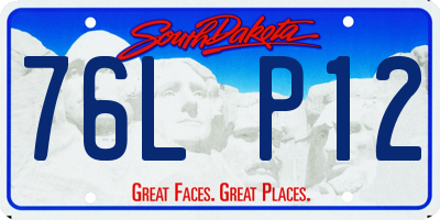 SD license plate 76LP12