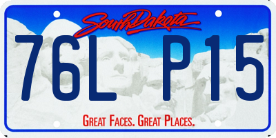 SD license plate 76LP15