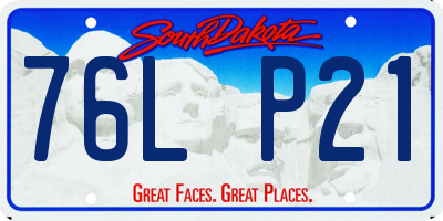SD license plate 76LP21