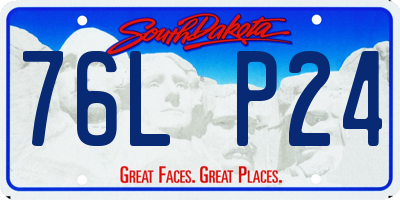 SD license plate 76LP24