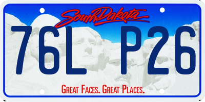 SD license plate 76LP26